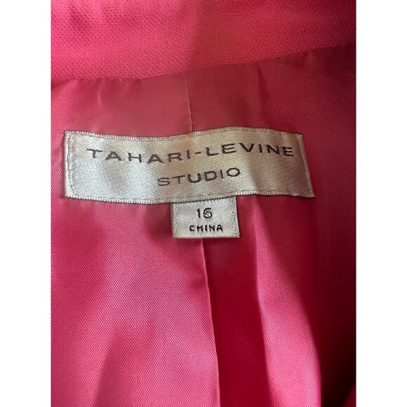 Tahari-Levine Studio Vibrant Pink Blazer / Jacket Sz. 16 - Picture 6 of 7